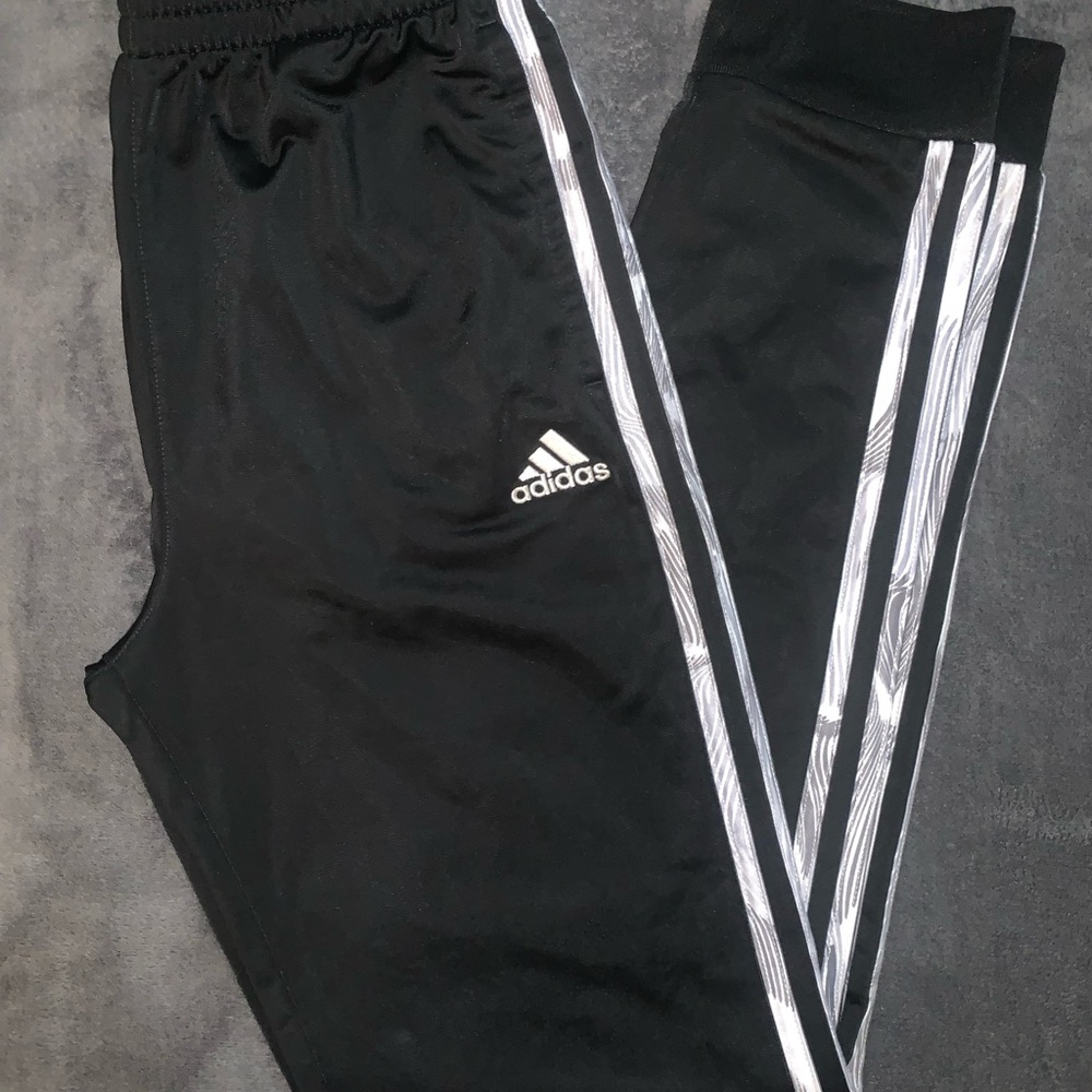 Adidas Black Sweatpants with Signature Stripes